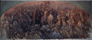 Slaget ved Kulikovo 8. september 1380. (Slaget ved Kulikovo 8. september av Sergei Alexeyevich Korovin
