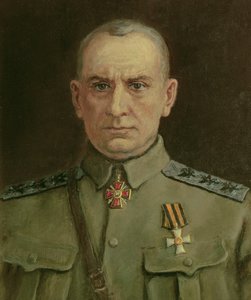 Øverste hersker og russisk admiral A. Kolchak (1874-1920) (olje på lerret) av Sergei Varlenovich Pen
