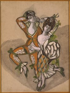 Kostymedesign for teaterstykket The Marriage of Figaro av P. de Beaumarchais, 1915.