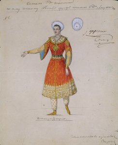 Kostymedesign for balletten Tsarina Syuyumbeki av A. Blanche, 1832 av Serkov