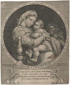 Madonna della sedia Maria med Kristusbarnet og døperen Johannes av Servatius Raeven