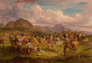 Ballspilling blant Sioux-indianerne, 1851.