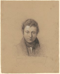 Portrett av John Cheney, ca. 1830-tallet (kull og stubbe forhøyet med hvitt kritt på papir)