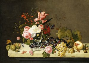 Blomster og frukt, av Severin Roesen