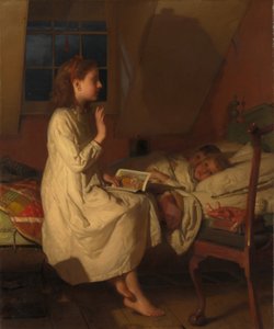 Story of Golden Locks, ca. 1870 (olje på lerret)