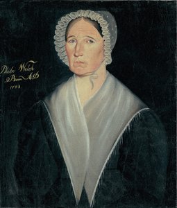 Portrett av fru William W. Welch, ca. 1837 (olje på lerret) av Sheldon Peck