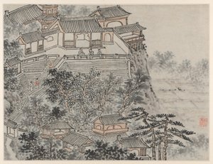 Tolv utsikt over Tiger Hill, Suzhou: The Five Sages Terrace
