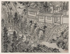 Tolv utsikt over Tiger Hill, Suzhou: The Pine Retreat av Shen Zhou