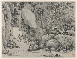 Tolv utsikt over Tiger Hill, Suzhou: The Sword Spring, Tiger Hill, etter 1490. av Shen Zhou