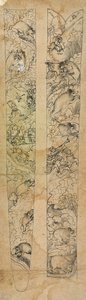 En raja som jakter villsvin, design for en slire, ca. 1750-1760. av Shevdar Gangeyagi