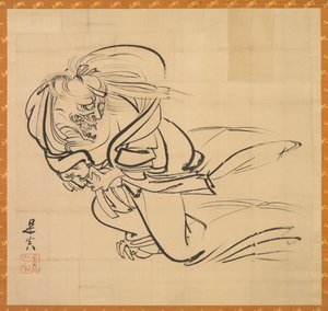 Ibaraki, ca. 1840. av Shibata Zeshin