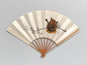 Plommegren og tekanne. av Shibata Zeshin