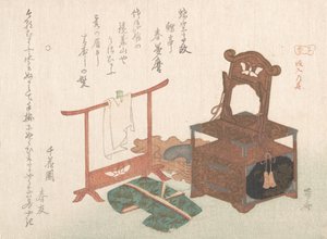 Utstyr til en brud fra vårregnsamlingen Haru..., sannsynligvis 1816 Rottens år. av Shinsai