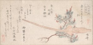 Young Pine Tree and Handle of a Plough, 1800-tallet., 1800-tallet. av Shinsai