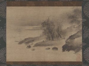 Ink Landscape Suiboku sansui zu, 1400-begynnelsen av 1500-tallet. av Shinso Soami