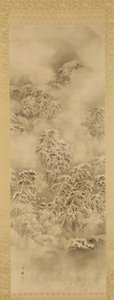 Vinterlandskap, Edo-perioden eller Meiji-tiden, ca. 1865-1870. av Shiokawa Bunrin