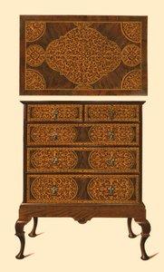 Kommode innlagt med intarsia, 1905