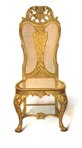 Stol for forgylt stokk, 1906