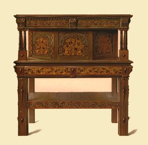 Eik stående buffet, 1904 av Shirley Charles Llewellyn Slocombe