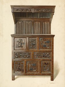 Sir John Wynne's Buffet, i besittelse av jarlen av Carrington (chromolitho)