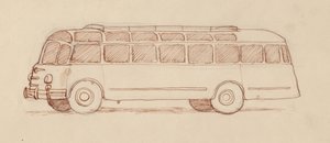 Buss, Paris, Frankrike, 1951. av Shirley Markham