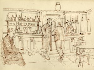 Kaféscene, Paris, Frankrike, c1951. av Shirley Markham