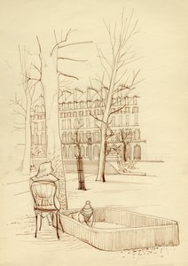 Barn leker i sandkassen, Paris, Frankrike, c1951. av Shirley Markham