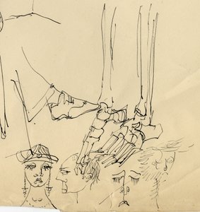 Ansikter og bein i foten, 1953. av Shirley Markham