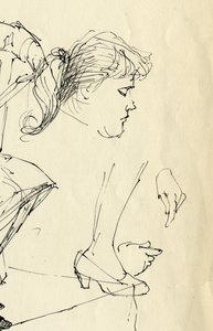 Hode, hender og fotdetalj, 1953. av Shirley Markham