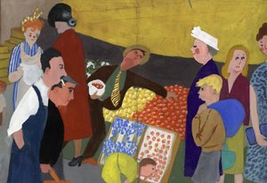 Markedsscene, c1950. av Shirley Markham