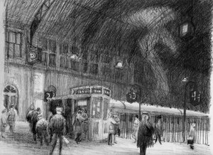 Jernbanestasjon, 1951. av Shirley Markham