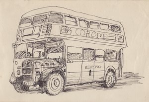Rutemesterbuss, 1951. av Shirley Markham