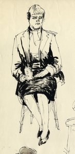 Sittende kvinne, 1953. av Shirley Markham