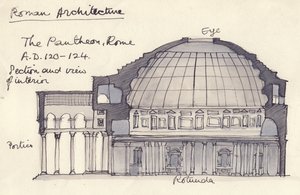 Pantheon, Roma, Italia, 1951. av Shirley Markham