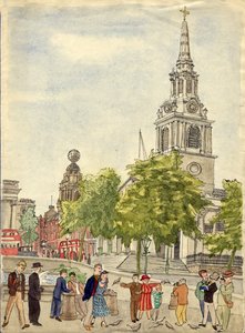 Trafalgar Square, London, 1948. av Shirley Markham