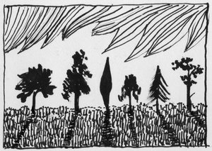 Trær, 1951. av Shirley Markham
