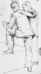 To menn stående, 1953. av Shirley Markham