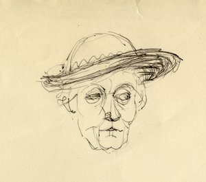 Kvinne i hatt, 1953. av Shirley Markham