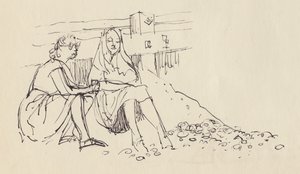 Kvinner på stranden, sørkysten av England, ca 1950. av Shirley Markham