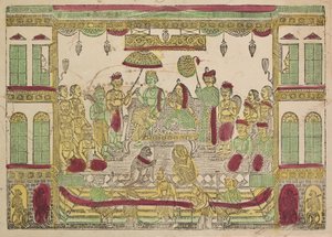 Rama og Sita i det kongelige slott, 1800-tallet.