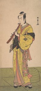 Ichikawa Bennosuke som en mann i Komuso-antrekk, ca. 1788. av Shunsho