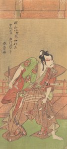 Ichikawa Danjuro V 1741-1806 med sverd og vifte, 1771. av Shunsho