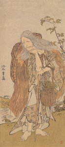 Ichikawa Danjuro V i rollen som Shiromasu-baba, 12. måned, 1786. av Shunsho
