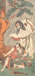 Kabuki ac og rs Uzaemon Ichimura Doctor X As Ko-Kaikeizan Id. 1771. av Shunsho