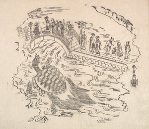 Shinabazu Benten Kaicho: Seremoni for tilbedelse av Benten ved Shinabazu-tempelet, 1700-tallet. av Shunsho