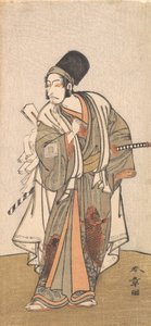 Stående figur av en skuespiller fra Ichikawa-familien, sannsynligvis Danjuro IV, 1726-1792. av Shunsho