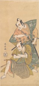 Skuespilleren Ichikawa Yaozo II som en samurai, ca. 1765. av Shunsho