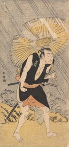 Skuespilleren Nakamura Nakazo i rollen som Ono Sadakuro, ca. 1766. av Shunsho