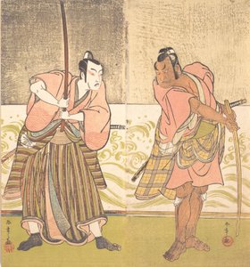 Skuespilleren Sakata Hangoro II og skuespilleren Matsumoto Koshiro IV, sent på 1700-tallet. av Shunsho