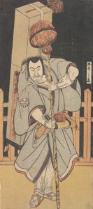 Den første Nakamura Nakazo som en Rokuju Rokubu STÅR ved ght, 1780. av Shunsho